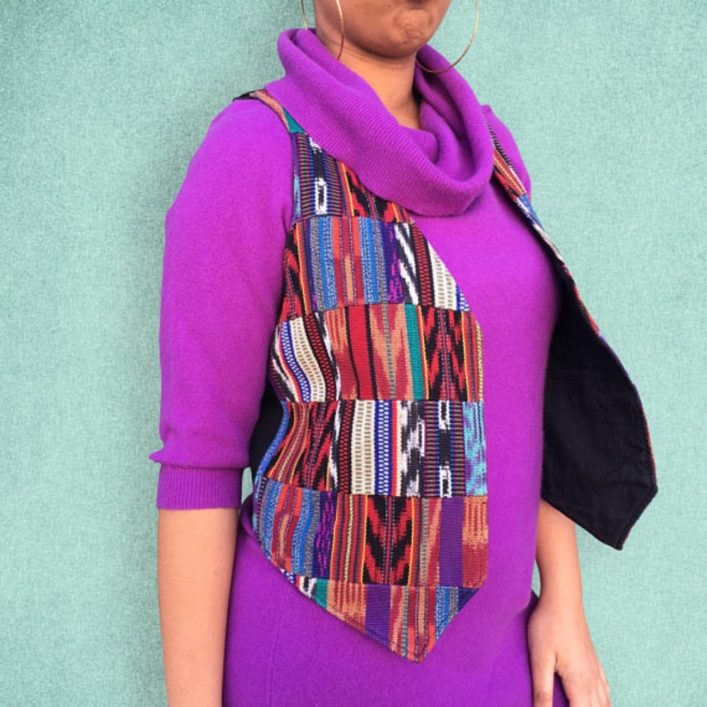 Vintage 1990's Aztec Print Multicolored Vest